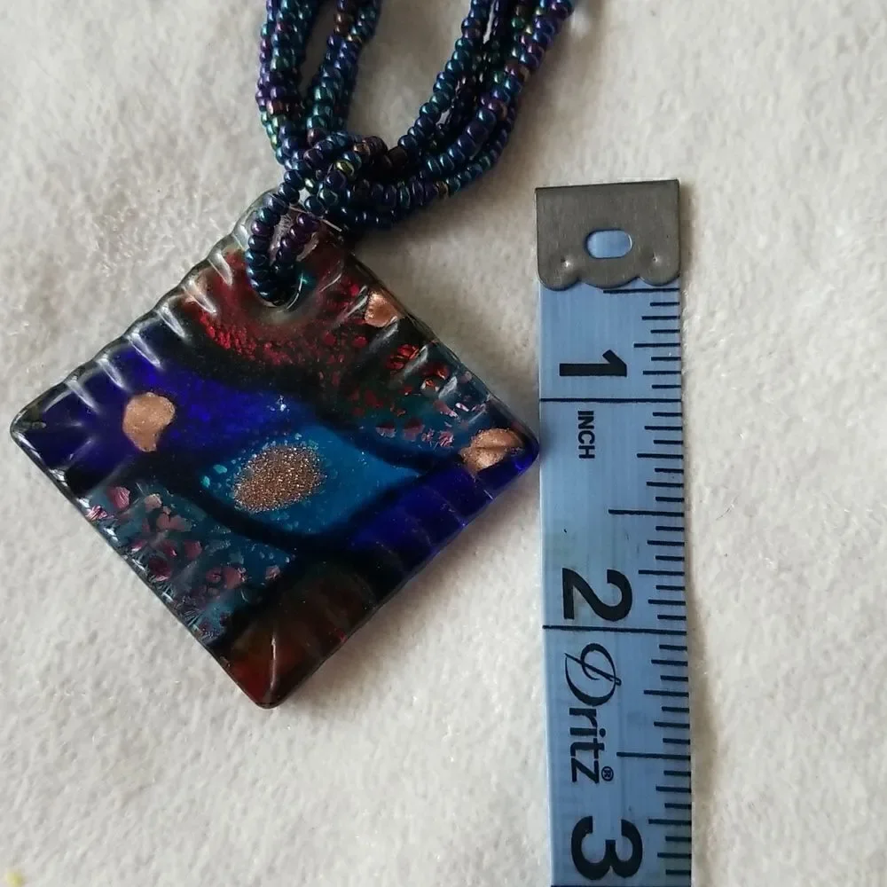 ❤ Blue Acrylic necklace